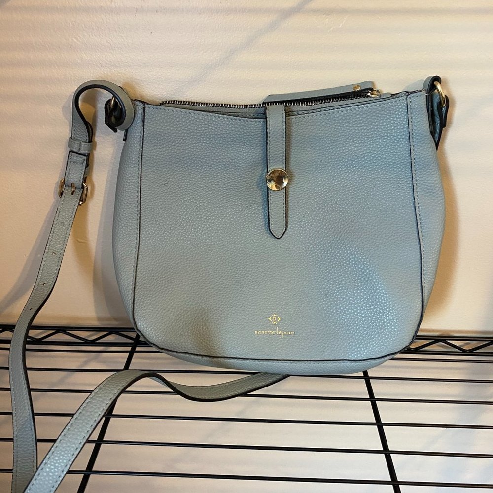 Light blue crossbody purse